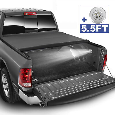 #ad #ad Truck Tonneau Cover For 2016 2022 Nissan Titan 5.5FT Bed w LED Lamp Roll Up $122.97