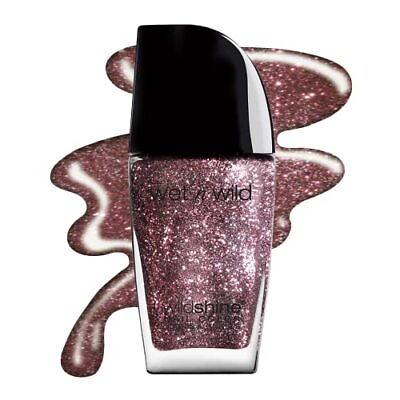 #ad wet n wild Wild Shine Nail Polish Glitter Purple Sparked Nail Color $1.89