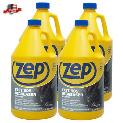 4 Pack Zep Fast 505 Cleaner and Degreaser Industrial Strength 1Gal. Each $49.95