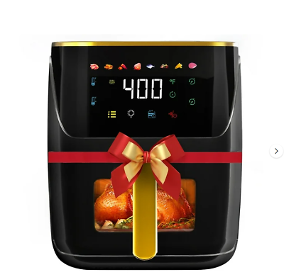 #ad Newest Air Fryer Large 8.5 QT Black 8 in 1 Touch Screen Visible Window 1750W $59.99