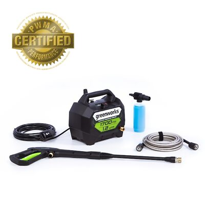 #ad GREEN WORKS 1700 PSI 1.2 GALLON GPM COLD WATER ELECTRIC PRESSURE WASHER *DM $109.99