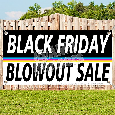 #ad BLACK FRIDAY BLOWOUT SALE Advertising Vinyl Banner Flag Sign Many Sizes USA $174.84