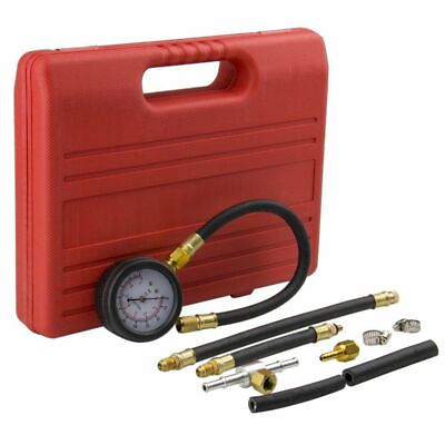 #ad Fuel Injection Pump Injector Tester Test Pressure Gauge Gasoline Cars Trucks Kit $27.99