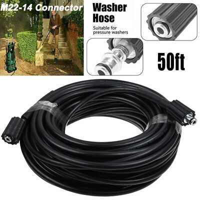 #ad 50 FT x M22 14mm 3000PSI High Pressure Washer Replacement Hose Car Washer Hose $27.00