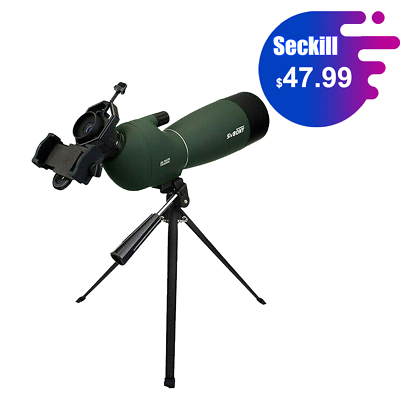 #ad SVBONY SV28 Spotting Scope 25 75x70mm 45°Angled zoom telescope Daily observation $47.99