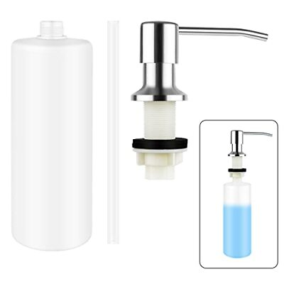 #ad Built In Soap Dispenser Countertop Pump Head with 17oz Liquid Bottle for Kitchen $24.15