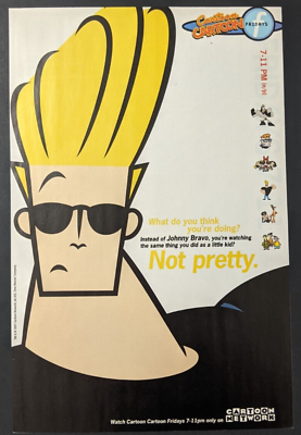 #ad #ad Johnny Bravo Cartoon Network Fridays Print Ad TV Poster Art PROMO Original 2001 $9.99
