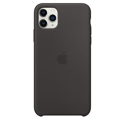 #ad Genuine Apple iPhone 11 Pro Max Silicone Case Black $12.00