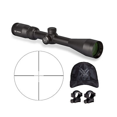 #ad #ad Vortex Crossfire II 4 12x44 Riflescope with 1 In Scope Rings and Hat $149.99