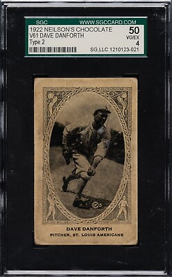 #ad #ad 1922 Neilson#x27;s Chocolate V61 baseball Dave Danforth St. Louis Browns SGC 4 $129.00