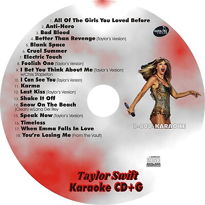 #ad CUSTOM KARAOKE TAYLOR SWIFT 19 GREAT SONG cdg CDG HARD TO FIND 2005 2010 BEST $39.95