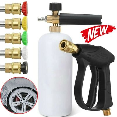 #ad 1 4quot; Snow Foam Lance Cannon Soap Bottle Sprayer for Pressure Washer Gun Car Wash $25.93