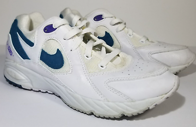 #ad Nike Air Women’s White Blue Run Walk Shoes Size 7.5 Low Pressure Running Jogging $15.99