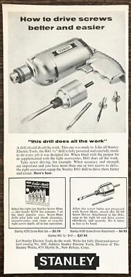#ad #ad 1956 Stanley Electric Tools New Britain CT Print Ad H41 Power Drill $8.85