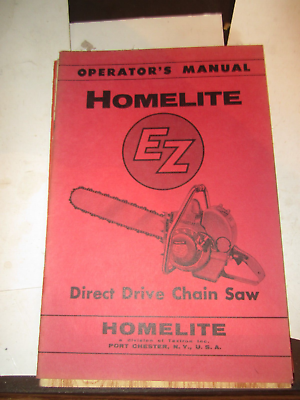 Homelite MODEL EZ Chain Saw Owners Operators Instruction Manual ORIGINAL 3 56 #ad #ad $22.99
